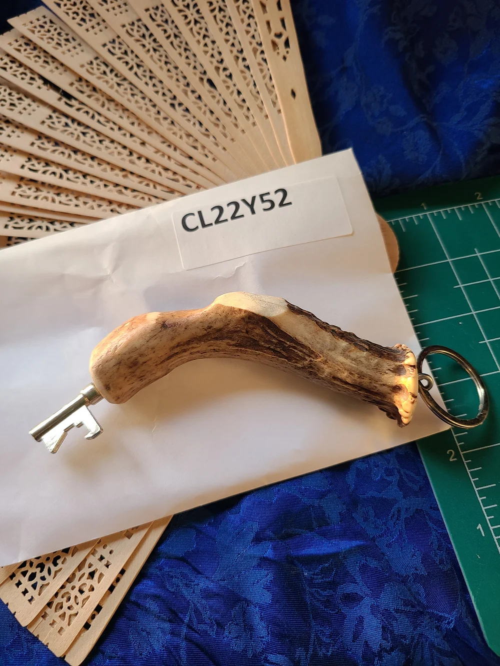 Vintage Brown Antler Keychain Bottle Opener